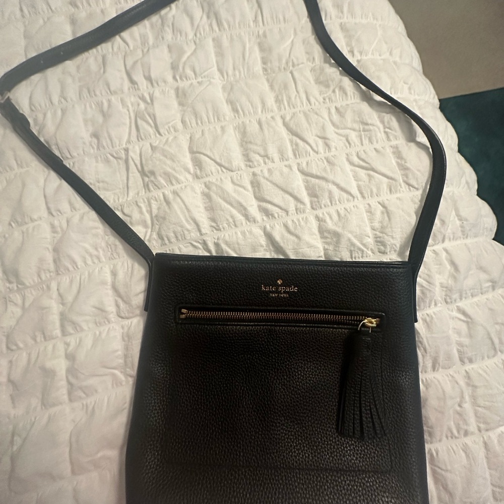 Kate Spade Black Crossbody Bag with Gold Hardware